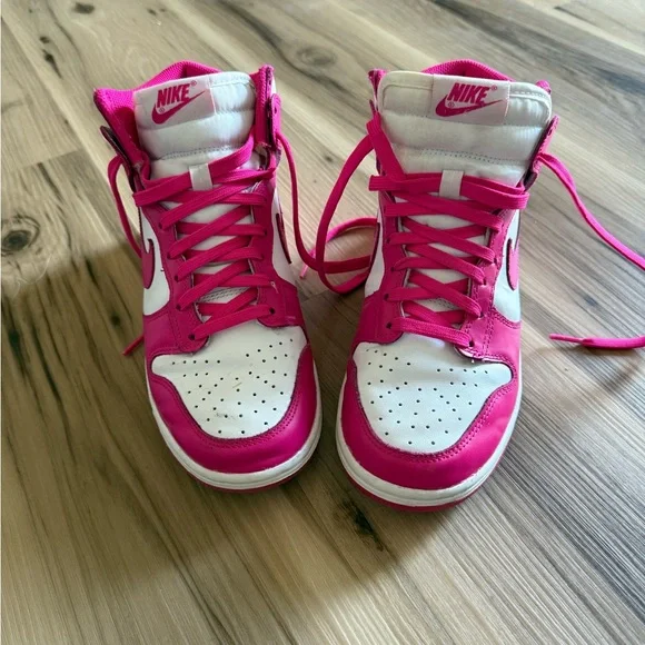 Nike Women's Sneakers - Hot Pink and White - Picture 1 of 10